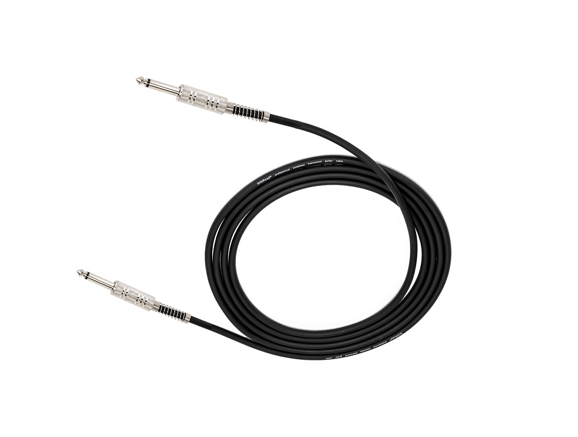 5.5mm PVC Jacket Guitar Cable with 1/4" Nickel Plated Straight Metal Plugs LG102-5