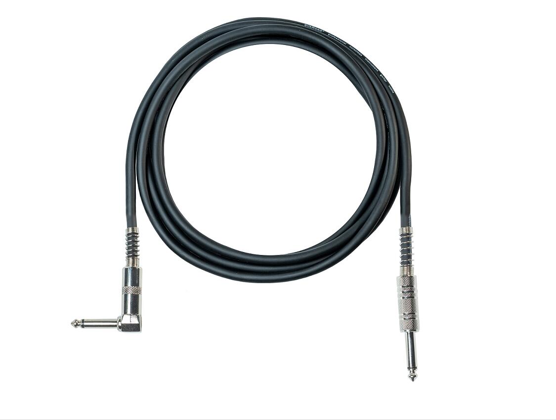 Silk Road Guitar Cable LG103-5 Black Straight to Angled