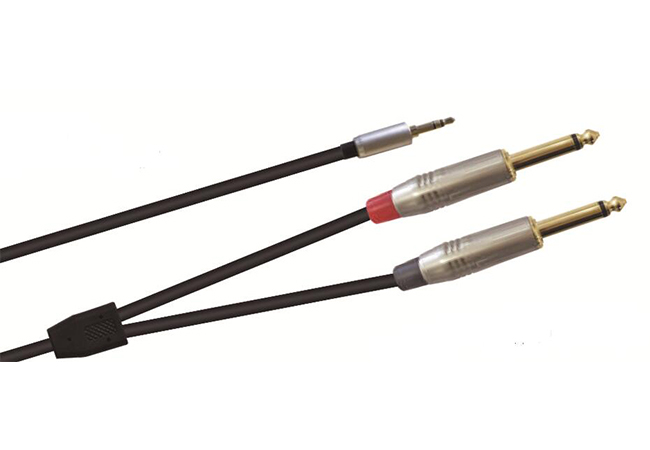 3.5mm Stereo Plug to 2*1/4" Mono Plugs Cable AOT-1013
