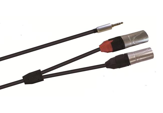 3.5mm Stereo Plug to 2*XLR M Cable AOT-1017