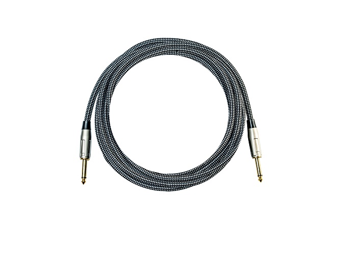 Fabric Covered Guitar Cable FAS-9 with 1/4 inch Straight Plug