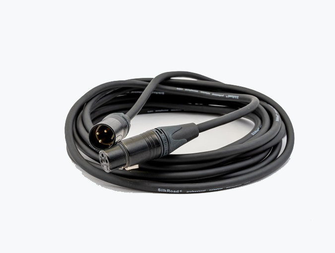 6.5mm XLR Microphone Cable Black PVC Jacket Helical Shield NM203