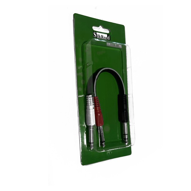 Y Spliter Cable 6.35mm Stereo Plug Male to 6.35mm Mono Jacks Female Interconnect  Cable